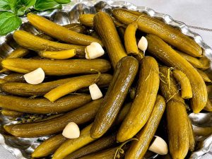 Persian Khiar Shoor with garlic