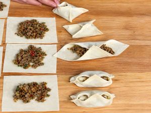 Homemade Mantu recipe dumplings with garlic yogurt sauce