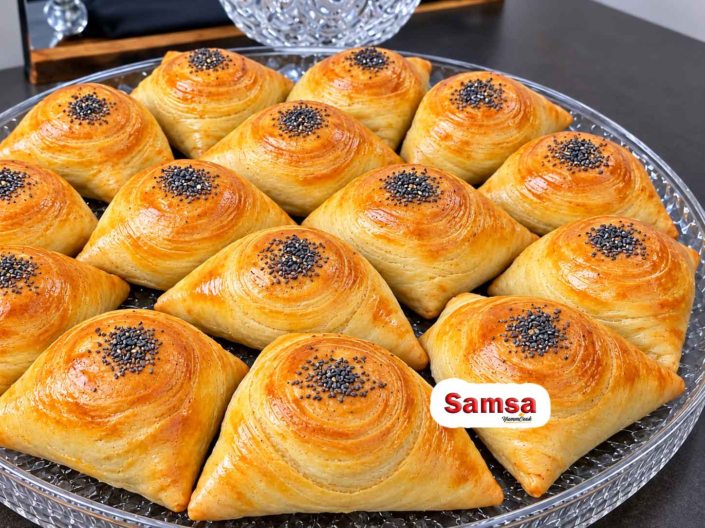 Samsa Recipe with crispy golden pastry and meat filling