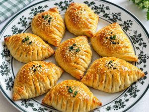 Uzbek Samsa Recipe with seasoned meat filling