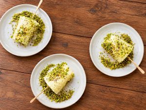 Easy Sheer Yakh recipe with saffron and pistachios