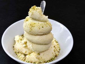 Creamy Afghan ice cream with pistachios