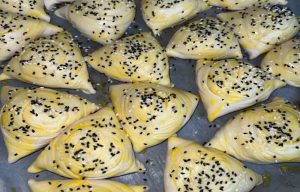 Baking samsa in the oven