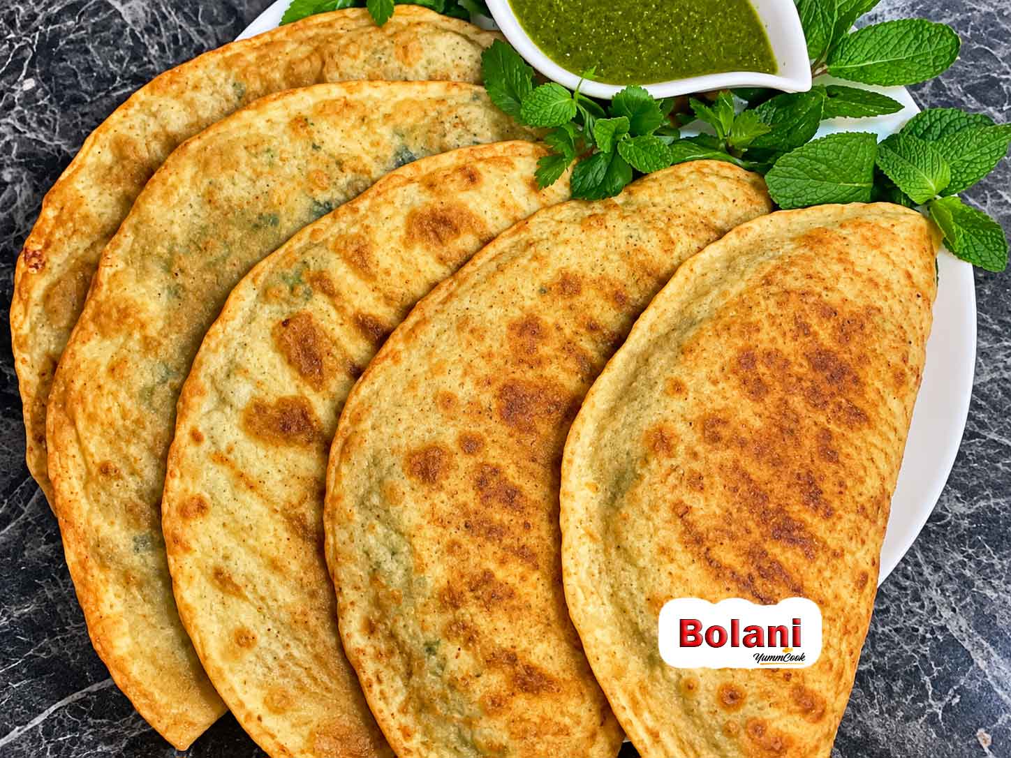Crispy homemade Bolani
