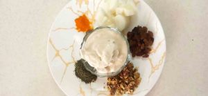 Necessary materials for preparing Kalle joosh