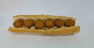 Felafel with baguette bread