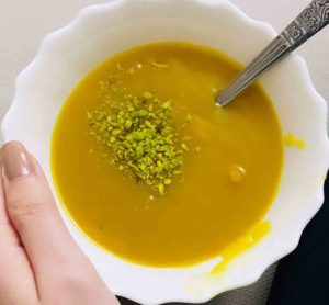 Kachi recipe with saffron flavor