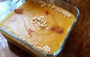 Kachi recipe with saffron flavor