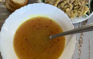 Piti recipe with mashed ingredients and broth