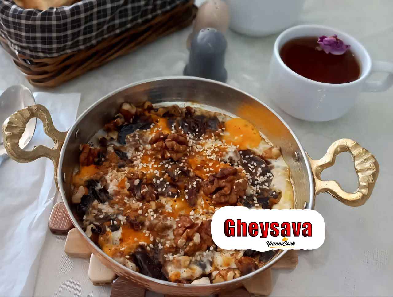 Gheysava with walnuts and dates