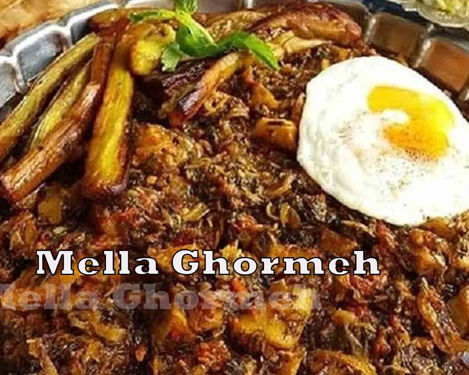 mella-ghormeh with eggs