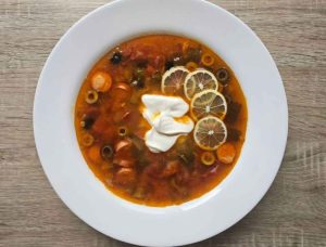 Ready-made solianka soup
