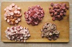 Chopped sausage for solianka
