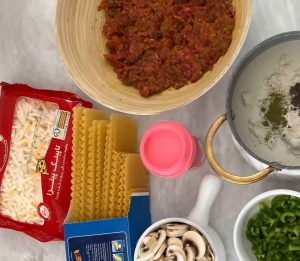 Lasagna ingredients
