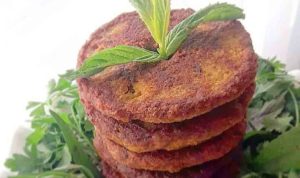 Shami Pook with fresh mint greens