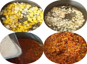 The steps of cooking dampokhti