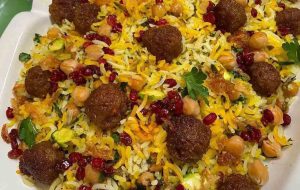 nokhod polo and pilaf meat (Chickpea Rice Recipe)