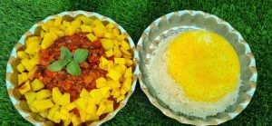 Vavishka with Iranian rice