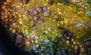 Ash Kulaneh with fried mint