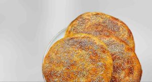 Nan-kadu Pumpkin bread with plenty of sesame seeds