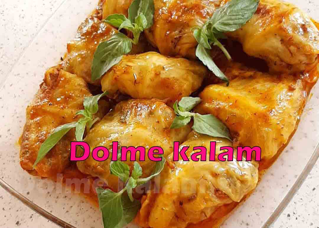 Dolme-kalam-Cabbage dumplings with special sauce