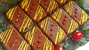 kuku gerdu with mustard sauce