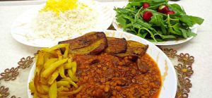 Iranian Gheimeh, a typical Iranian lunch