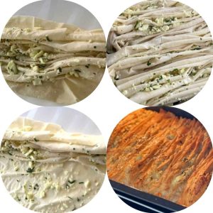 Vegetable burek with cheese
