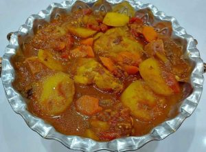 tas kabab with chicken meat