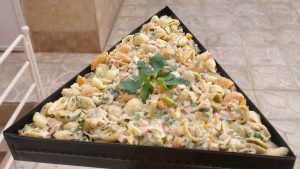 Best pasta salad recipe in a triangle dish