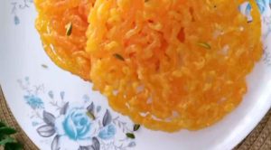 Iranian saffron and crispy 
Zoolbia recipe