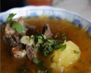 Delicious Kuurdak with Broth