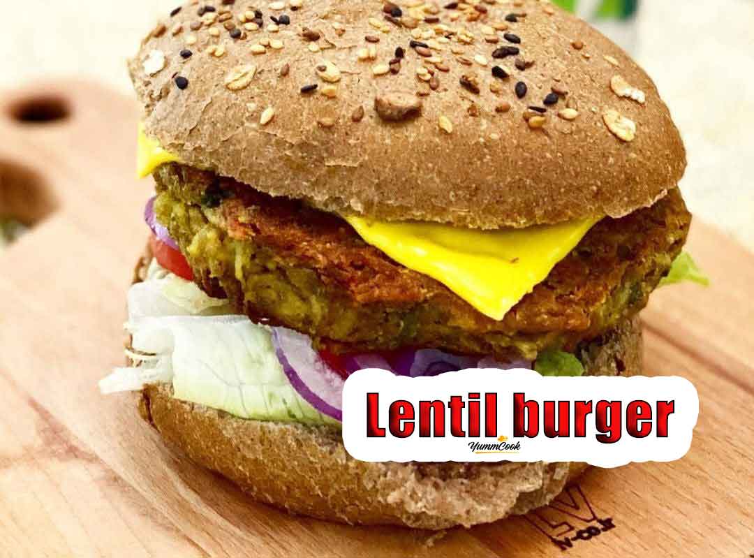 Best lentil burger recipe with diet bread