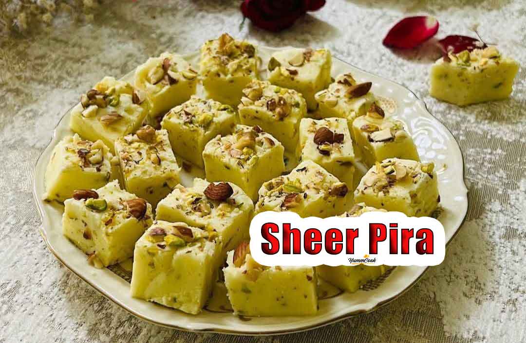 Afghani sheer pira and almond kernels