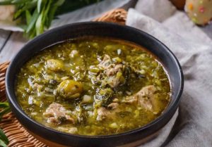 chakapuli meat and plum stew