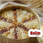 persian halim with sesame powder