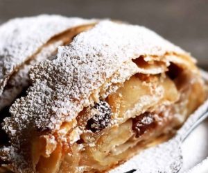 Apple Strudel with Cinnamon and Raisins