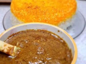 Fesenjan Stew with Saffron Rice