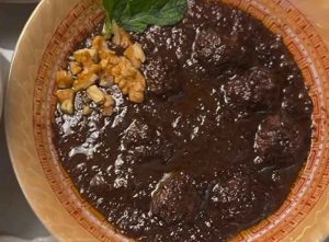 Fesenjan Stew with Sweet Pomegranate Paste