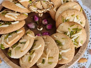 Ghorabieh, a famous Middle Eastern dessert