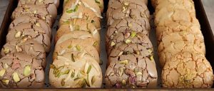 Ghorabieh sweets with different flavors