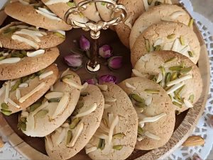 Ghorabieh, a famous Middle Eastern dessert