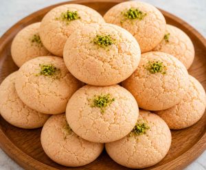 Crispy and delicious Iranian coconut sweets(Shirini-Nargili)