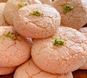 Crispy and delicious Iranian coconut sweets(Shirini-Nargili)