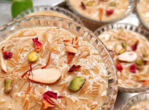 sheer khurma with high-quality saffron