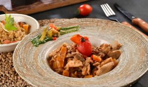 Mutancana served on traditional plates