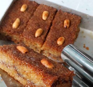 Sambali, a different dessert made with semolina flour