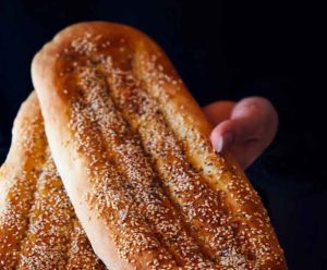 Barbari Bread with Sesame and Black Seeds