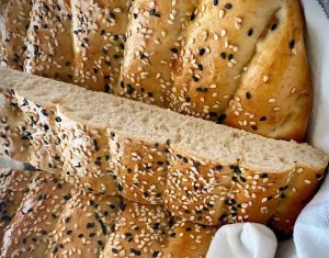 Sliced Barbari Bread