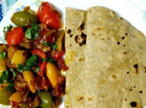 Subji with special Indian bread